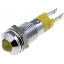 SMQD08114; Indicator: LED; prominent; 24÷28VDC; Cutout: Ø8.2mm; IP40; metal; SIGNAL-CONSTRUCT