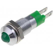 SMQD08212; Indicator: LED; prominent; 12÷14VDC; Cutout: Ø8.2mm; IP40; metal; SIGNAL-CONSTRUCT