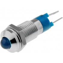 SMQD08412; Indicator: LED; prominent; 12÷14VDC; Cutout: Ø8.2mm; IP40; metal; SIGNAL-CONSTRUCT