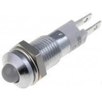 SMQE08214; Indicator: LED; prominent; 24÷28VDC; Cutout: Ø8.2mm; IP40; metal; SIGNAL-CONSTRUCT