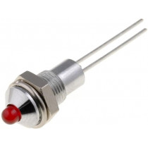 SMQS060; Indicator: LED; prominent; Cutout: Ø6.2mm; IP40; for PCB; brass; SIGNAL-CONSTRUCT