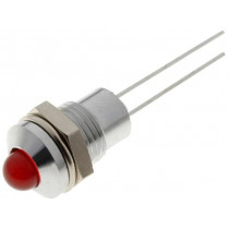 SMQS080; Indicator: LED; prominent; Cutout: Ø8.2mm; IP40; for PCB; brass; SIGNAL-CONSTRUCT