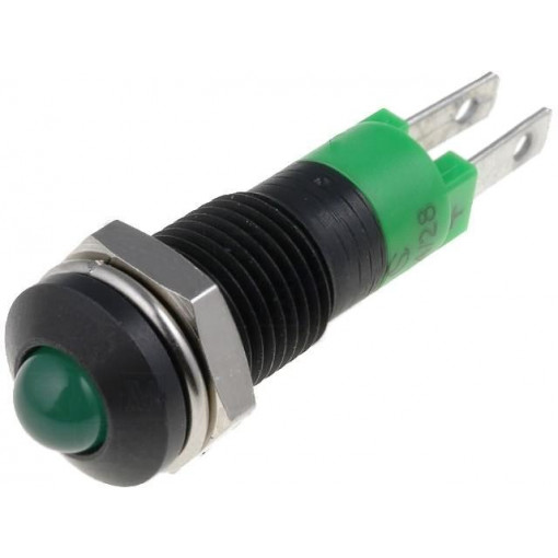 SMRD08214; Indicator: LED; prominent; 24÷28VDC; Cutout: Ø8.2mm; IP40; metal; SIGNAL-CONSTRUCT