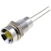 SMZS081; Indicator: LED; recessed; Cutout: Ø8.2mm; IP40; for PCB; brass; SIGNAL-CONSTRUCT