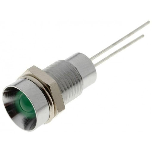 SMZS082; Indicator: LED; recessed; Cutout: Ø8.2mm; IP40; for PCB; brass; SIGNAL-CONSTRUCT