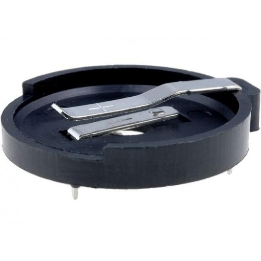 ; Socket; Mounting: horizontal; Leads: for PCB; Size: CR2430; Ø: 25mm; 