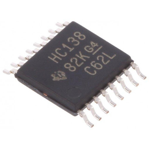 SN74HC138PW; IC: digital; 3-to-8 lines,decoder,demultiplexer; IN: 3; SMD; TEXAS INSTRUMENTS