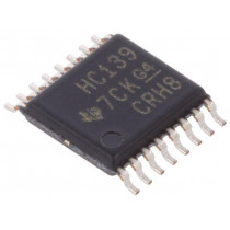 SN74HC139PW; IC: digital; 2-to-4 lines,decoder,demultiplexer; IN: 2; SMD; TEXAS INSTRUMENTS