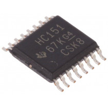 SN74HC151PW; IC: digital; 8-to-1 lines,multiplexer,data selector; Channels: 1; TEXAS INSTRUMENTS