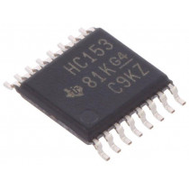 SN74HC153PW; IC: digital; 4-to-1 lines,multiplexer,data selector; SMD; 2÷6VDC; TEXAS INSTRUMENTS