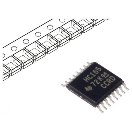 SN74HC165PWR; IC: digital; 8bit,asynchronous,serial output,parallel in; SMD; TEXAS INSTRUMENTS
