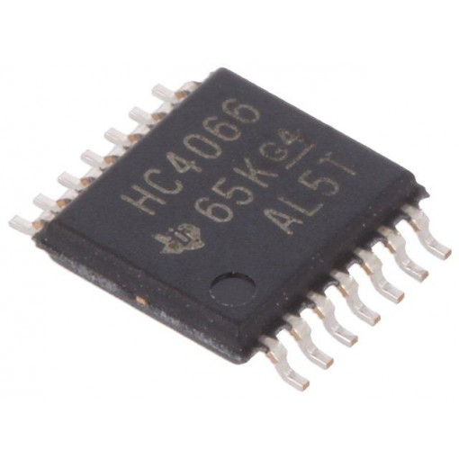 SN74HC4066PW; IC: digital; demultiplexer,multiplexer,switch; Channels: 4; SMD; TEXAS INSTRUMENTS