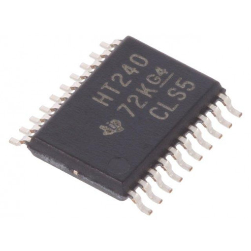 SN74HCT240PW; IC: digital; 3-state,buffer,inverter,line driver; Channels: 8; TEXAS INSTRUMENTS
