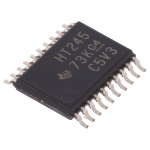 SN74HCT245PW; IC: digital; 3-state,bus transceiver,octal; Channels: 8; SMD; TEXAS INSTRUMENTS