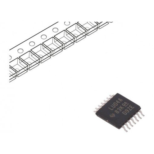 SN74LVU04APWR; IC: digital; inverter; Channels: 6; SMD; TSSOP14; Series: 74LV; TEXAS INSTRUMENTS