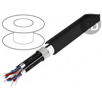 400026; Wire: loudspeaker cable; 4x2x0,22mm2; stranded; Cu,tinned; black; HELUKABEL