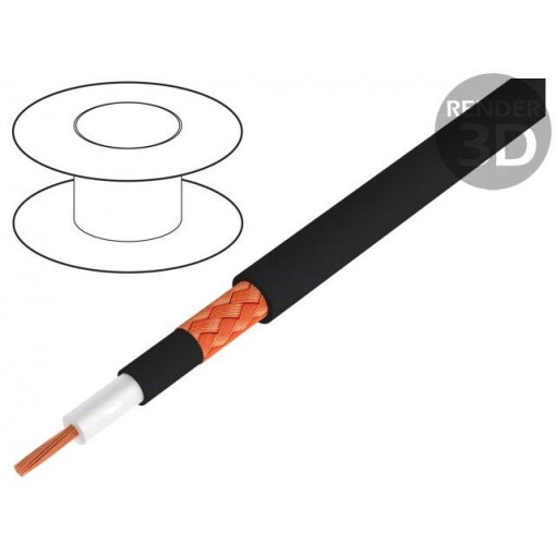 400036; Wire: loudspeaker cable; 1x0,22mm2; stranded; Cu; black; PVC; 5.9mm; HELUKABEL
