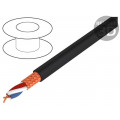 400040; Wire: microphone cable; black; Cu; PVC; -30÷70°C; shielded; audio; HELUKABEL 400040; Wire: microphone cable; black; Cu; PVC; -30÷70°C; shielded; audio; HELUKABEL