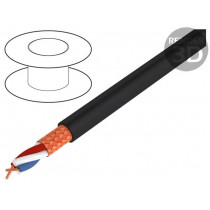 400040; Wire: microphone cable; black; Cu; PVC; -30÷70°C; shielded; audio; HELUKABEL 400040; Wire: microphone cable; black; Cu; PVC; -30÷70°C; shielded; audio; HELUKABEL
