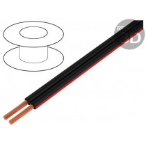 40023; Wire: loudspeaker cable; 2x0,5mm2; stranded; Cu; black-red; PVC; HELUKABEL