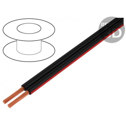 40026; Wire: loudspeaker cable; 2x2,5mm2; stranded; Cu; black-red; PVC; HELUKABEL