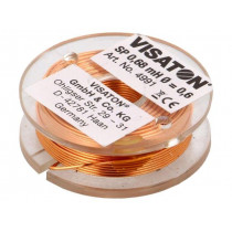 4991; Inductor: air coil; 0.68mH; 1Ω; Ø: 37mm; H: 12mm; Øcore: 0.6mm; VISATON