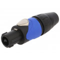 SP-2-FB; Plug; loudspeaker; female; PIN: 2; for cable; 30A; 133V; zinc alloy; AMPHENOL
