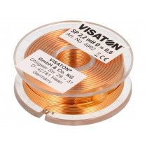 4992; Inductor: air coil; 2.2mH; 2Ω; Ø: 43mm; H: 14mm; Øcore: 0.6mm; VISATON