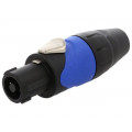 SP-4-FB; Plug; loudspeaker; female; PIN: 4; for cable; 30A; 133V; zinc alloy; AMPHENOL