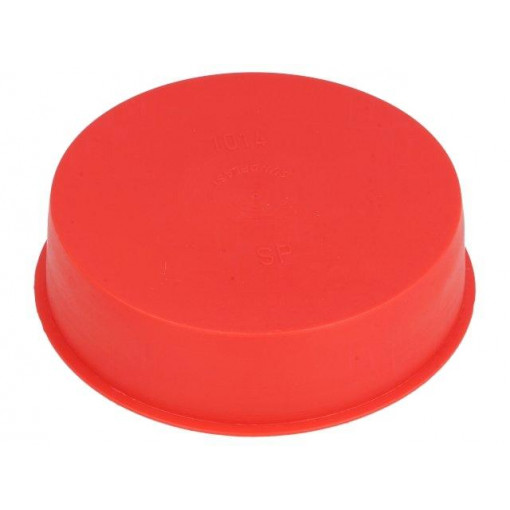 15210; Plugs; Body: red; Out.diam: 103.4mm; H: 28mm; Mat: LDPE; Shape: round; SUNDPLAST