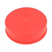 15320; Plugs; Body: red; Out.diam: 112.5mm; H: 27.5mm; Mat: LDPE; SUNDPLAST