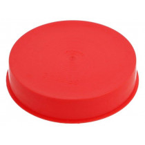 15350; Plugs; Body: red; Out.diam: 115.6mm; H: 23mm; Mat: LDPE; Shape: round; SUNDPLAST