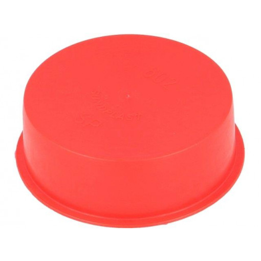 14620; Plugs; Body: red; Out.diam: 68.2mm; H: 21mm; Mat: LDPE; Shape: round; SUNDPLAST