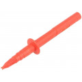 SPS 2124 NI/RT; Test probe; 32A; red; Socket size: 4mm; Plating: nickel plated; SCHÜTZINGER
