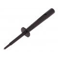 SPS 6890 NI/SW; Test probe; 16A; black; Socket size: 4mm; Plating: nickel plated; SCHÜTZINGER