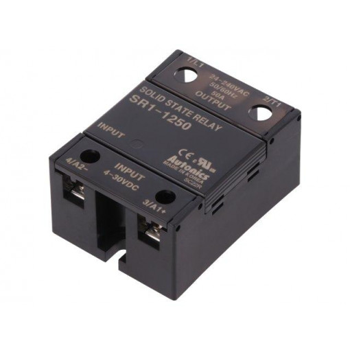 SR1-1250-N; Relay: solid state; Ucntrl: 4÷30VDC; 50A; 24÷240VAC; screw type; AUTONICS