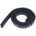 SR20012040; Cable chain; Series: Light; Bend.rad: 40mm; L: 1003mm; Colour: black; BREVETTI