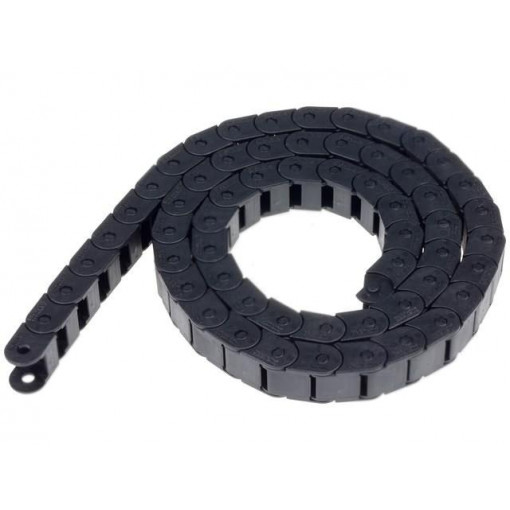 SR20012040; Cable chain; Series: Light; Bend.rad: 40mm; L: 1003mm; Colour: black; BREVETTI