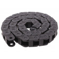 SR250L015028; Cable chain; Series: Light; Bend.rad: 28mm; L: 986mm; Colour: black; BREVETTI