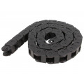 SR250LI015028; Cable chain; Series: Light; Bend.rad: 28mm; L: 986mm; Colour: black; BREVETTI