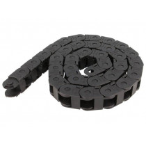 SR250LI015028; Cable chain; Series: Light; Bend.rad: 28mm; L: 986mm; Colour: black; BREVETTI