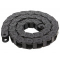 SR250LI015038; Cable chain; Series: Light; Bend.rad: 38mm; L: 986mm; Colour: black; BREVETTI