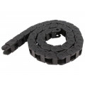 SR250LI015045; Cable chain; Series: Light; Bend.rad: 45mm; L: 986mm; Colour: black; BREVETTI