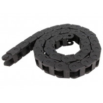 SR250LI015045; Cable chain; Series: Light; Bend.rad: 45mm; L: 986mm; Colour: black; BREVETTI