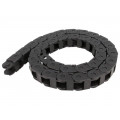 SR250LI015060; Cable chain; Series: Light; Bend.rad: 60mm; L: 986mm; Colour: black; BREVETTI