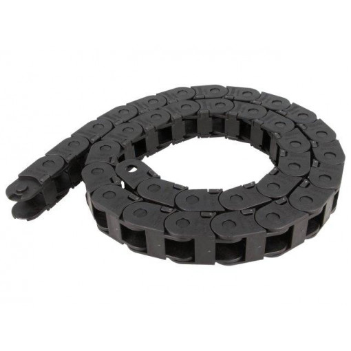SR250LI015060; Cable chain; Series: Light; Bend.rad: 60mm; L: 986mm; Colour: black; BREVETTI