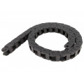 SR250LI015075; Cable chain; Series: Light; Bend.rad: 75mm; L: 986mm; Colour: black; BREVETTI
