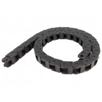 SR250LI015075; Cable chain; Series: Light; Bend.rad: 75mm; L: 986mm; Colour: black; BREVETTI