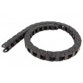 SR250LI015100; Cable chain; Series: Light; Bend.rad: 100mm; L: 986mm; Colour: black; BREVETTI