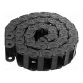 SR250LI035028; Cable chain; Series: Light; Bend.rad: 28mm; L: 986mm; Colour: black; BREVETTI